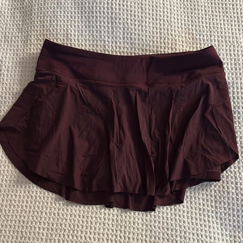 lululemon athletica burgundy women's skort